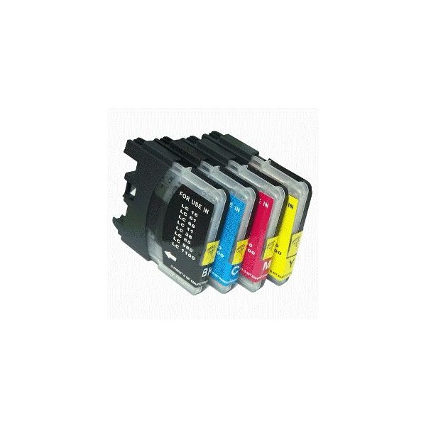 Yellow para Brother LC61,LC980, LC1100, LC985 ALTA CAPACITA