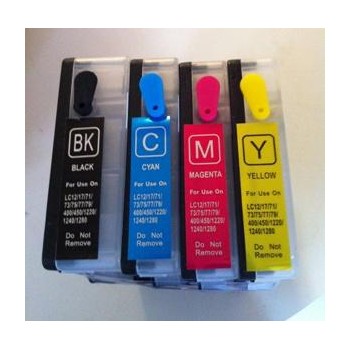 4 vazio  20ML/BK+10ML/C-M-Y para Brother LC1240 LC1280