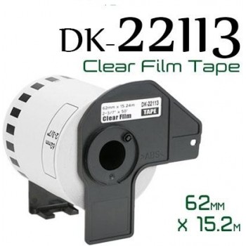 Clear 62mmX15.24m para Brother P-Touch QL1000,1050,1060,820