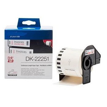 Black/Red 62mmX15Meter para Brother P-Touch QL800,810,820