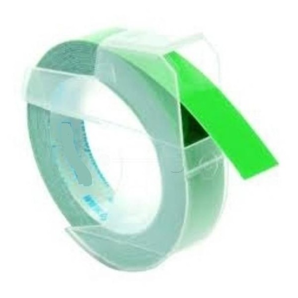 Verde para Dymo Junior/Omega Nastro a relievo 3D-9MMx3M