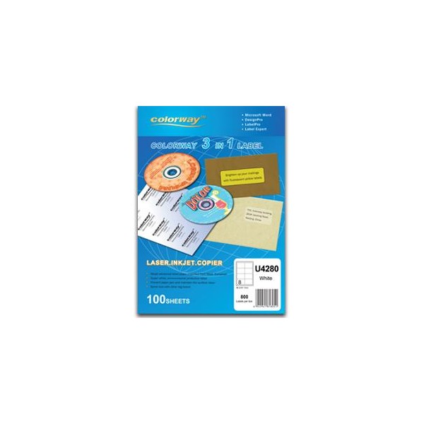 96.5*66.7MM Matte Paper adesivo 165g A4 100p 8/1P