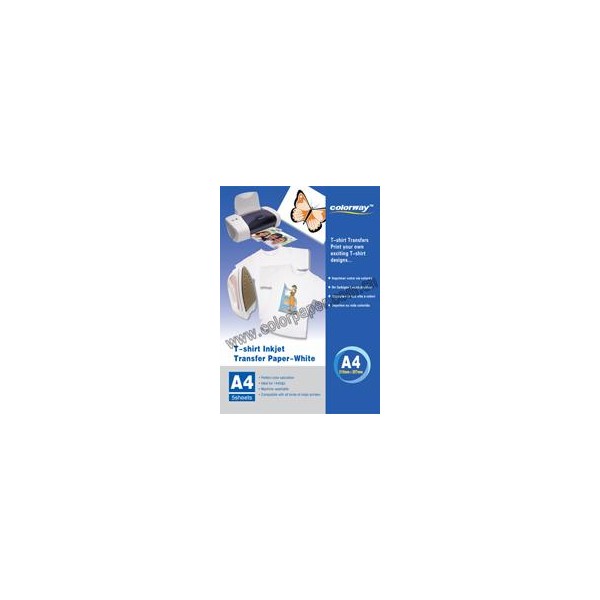 T-shirt branca papel de transferência,120g/m2  A4 5 Folhas