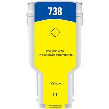 300ML Yellow Reman HP DesignJet T850,T870,XT870,XT950676M8A