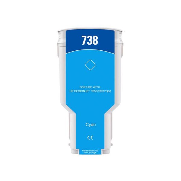 300ML Cyan Reman HP DesignJet T850,T870,XT870,XT950676M6A