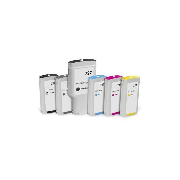 Yellow para  Hp Designjet  T1500,T2500,T920-130Ml 727